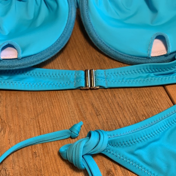 Lulu’s NWT Sunshine Galore SideTie Teal Blue Bikinii Medium - Picture 9 of 11
